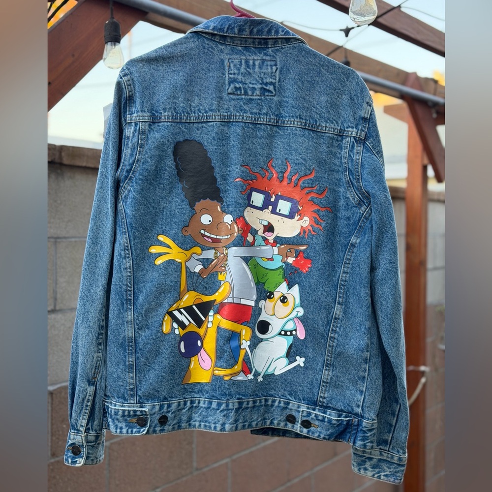 Members Only Kids Denim Jacket with Cartoon Print